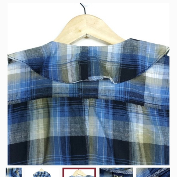 Free People Ruffled Plaid Shirt - Picture 5 of 9